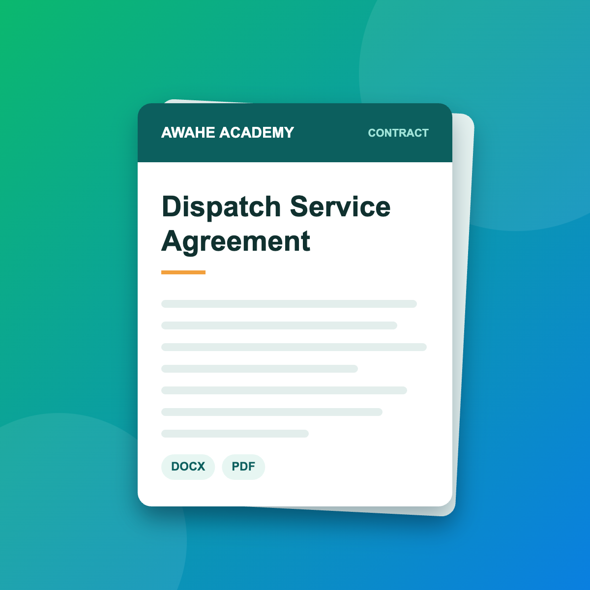 Dispatch Service Agreement — Awahe Academy