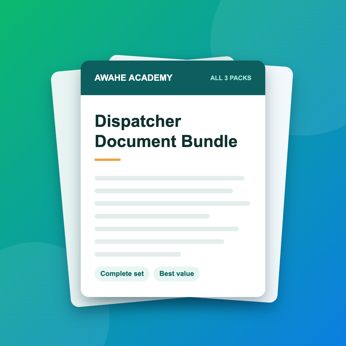 Dispatcher Document Bundle — Awahe Academy